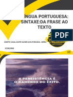 Aula 01 - 27-02-2023 - Língua Portuguesa - Sintaxe - Da Frase Ao Texto