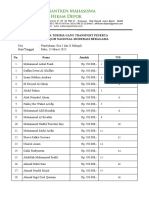 Tanda Terima Uang Transport Peserta