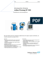 Información Técnica Proline Promag W 500: Caudalímetro Electromagnético