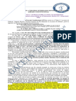 Notificación a terceros interesados en acción de amparo constitucional