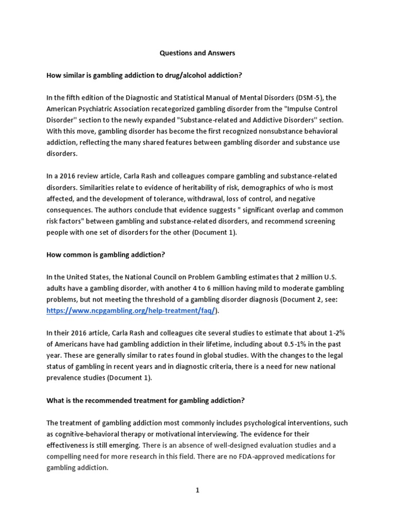 Gambling Addiction: Insights and Trends | PDF | Substance Use Disorder ...