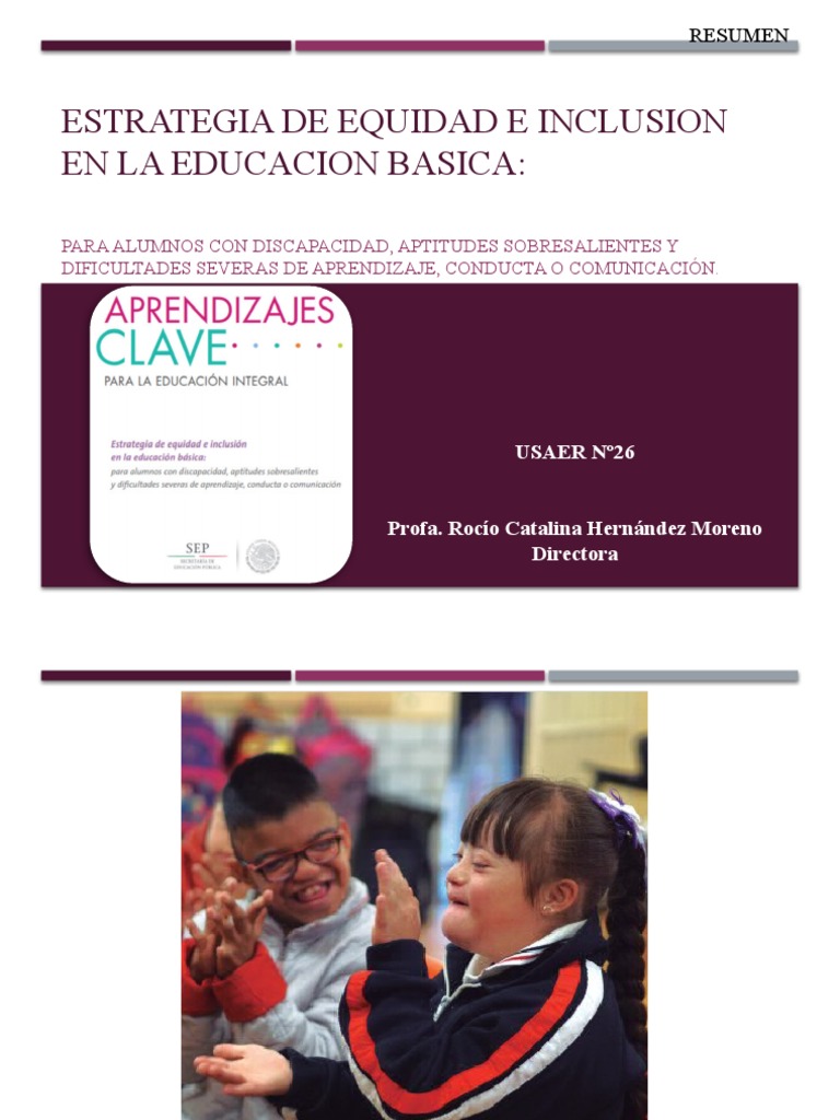 Estrategias de Inclusión Educativa Básica | PDF | Plan de estudios ...