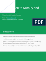 Introduction To NumPy and OpenCV