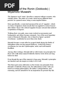 The Way of The Ronin (Dokkodo) - Miyamoto Musashi