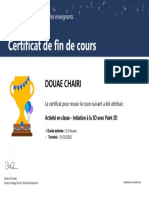 Certificat de Fin de Cours: Douae Chairi Douae Chairi