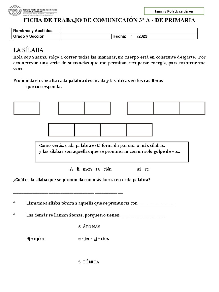 La Sílaba | PDF | Voz humana | Fonética
