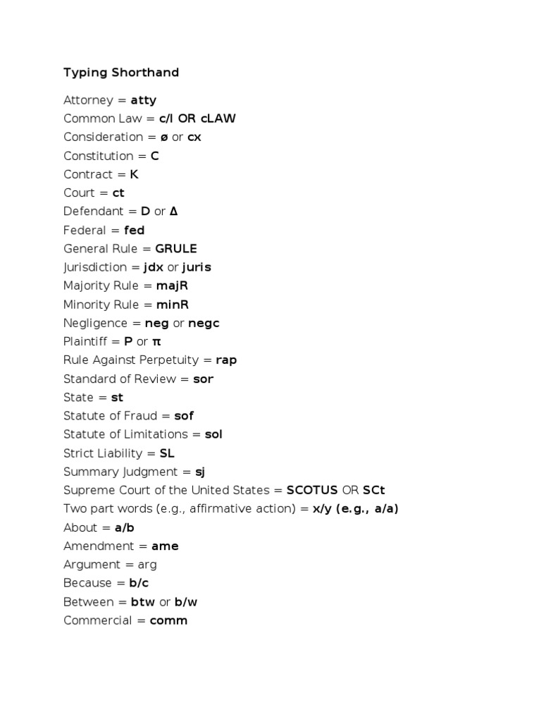 Shorthand