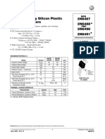 Complementary Silicon Plastic Power Transistors 2N6487 2N6488 2N6490 2N6491