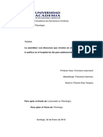 La Asamblea: Los Discursos Que Circulan en El Cruce de Lo Clínico y Lo Político en El Hospital de Día para Adolescentes de Pudahuel