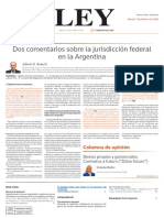Dos Comentarios Sobre La Jurisdicción Federal en La Argentina