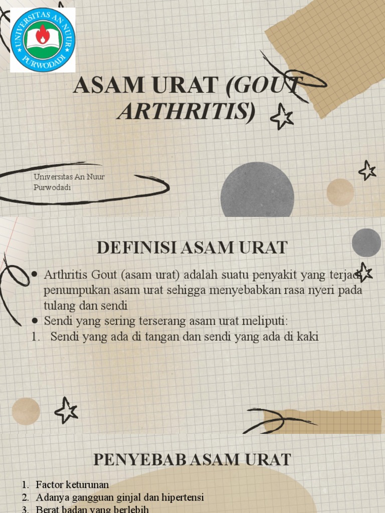 Asam Urat (Gout) Arthritis Gejala, Penyebab, dan Cara Mengatasi