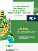 Refleksi Dan Tindak Lanjut Siklus III Kelas 4 SDB Bandulan I Malang