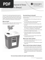 Guidelines For Disposal of Sharp Medical Supplies (Sharps) - 1feb2017