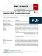 Psychometric Properties of The Mindful Attention Awareness Scale in Colombian Undergraduates