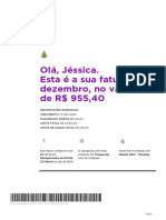 Olá, Jéssica. Esta É A Sua Fatura de Dezembro, No Valor de R$ 955,40