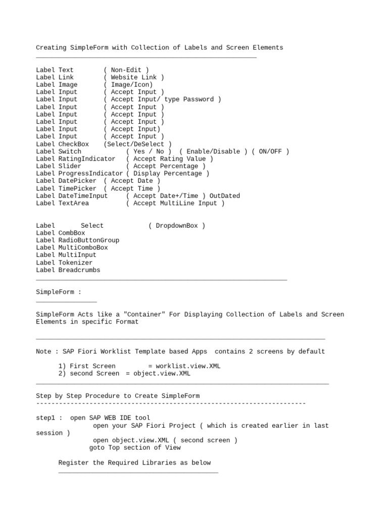 Creating SimpleForm in SAP UI5 | PDF | Computer Science | Information ...