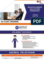 In-Class Training: Enhancing Leadership Skills To Achieve Business Goals