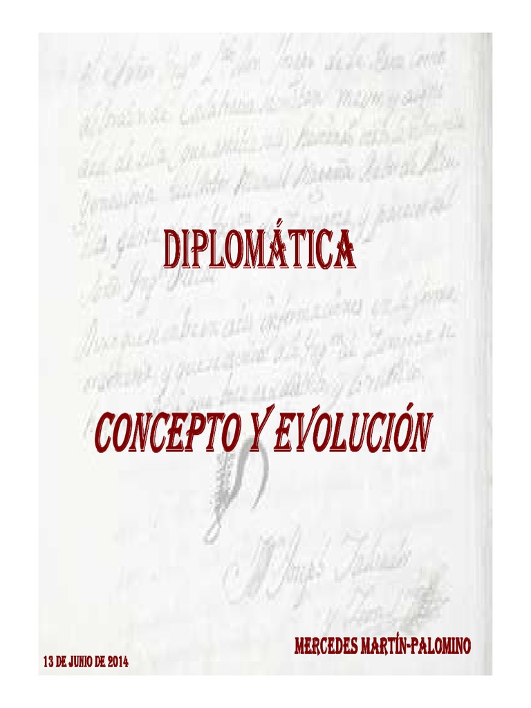 Diplomática: Concepto y Evolución | PDF