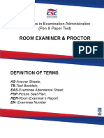 Guidelines in Examination Administration (Pen & Paper Test) : Room Examiner & Proctor