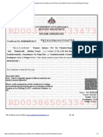 Government of Karnataka Revenue Department Income Certificate