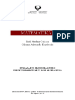 Matematika I: Raúl Medina Galarza Oihana Aristondo Etxeberria