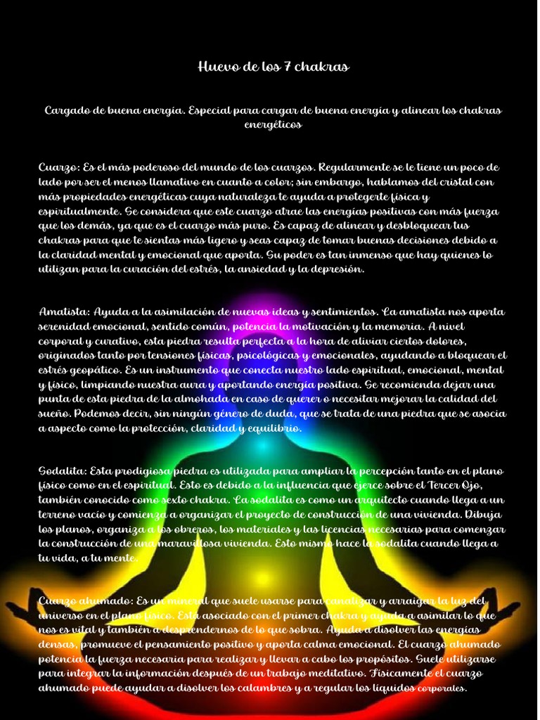 Energía y Chakras: Guía de Piedras | PDF | Mente | Las emociones