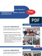 Compañía Internacional de Alimentos / Productos Yupi SAS Cumplimiento de Objetivos Desarrollo Sustentable 2022