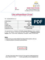 Opd Appointment Letter: Railway Hosital MGM Healthcare