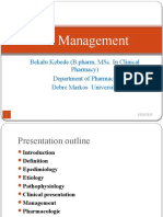 Pain Management: Bekalu Kebede (B.Pharm, Msc. in Clinical Pharmacy) Department of Pharmacy Debre Markos University