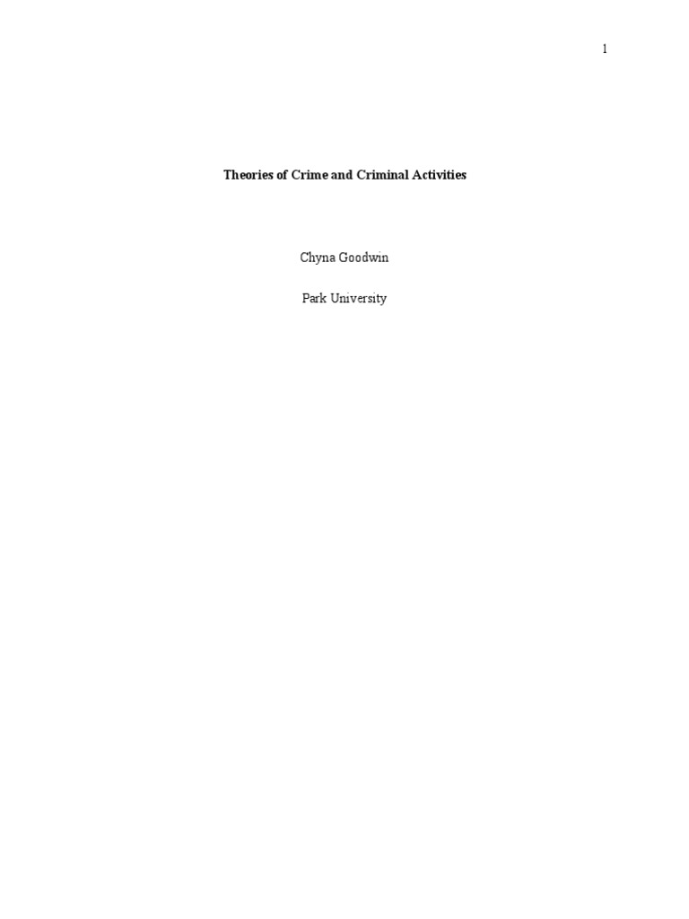 Theories of Crime and Criminal Behavior | PDF | Criminology | Crimes