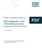 C1655 - COVID 19 Vaccination Programme - Site Designation and Onboarding Process - September 2022 March 2023 Phase