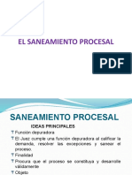 El Saneamiento Procesal