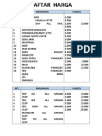 Daftar Harga Kopi Fixxxx