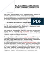 Lineamientos Generales Del Proceso de Alimentos Debido A Los Hijos