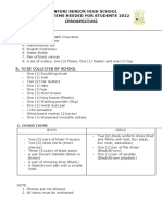 Ayanfuri Senior High School List of Items Needed For Students 2022 (Prospectus)