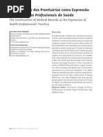 A Construcao Dos Prontuarios Como Expressao Da Pratica Dos Pro Fission a Is de Saude