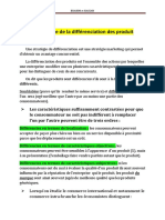 La Stratégie de La Différenciation Des Produit: Définition