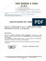 Import Miciine & Tools E.I.R.l: Certificado de Trabajo