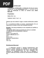 Distribuição de Bernoulli