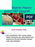 Pembelajaran Masteri Dalam P&P Geografi