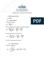 Formulário - Estatística Descritiva