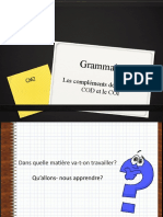 Grammaire: Les Compléments de Verbe: Le Cod Et Le Coi