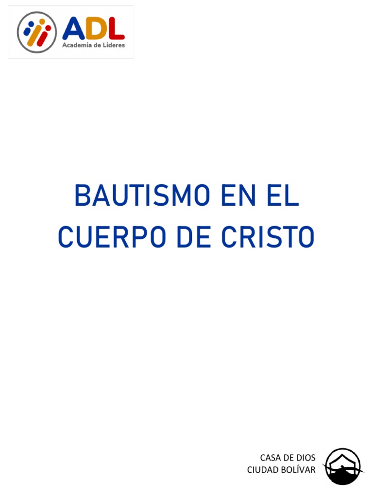 Bautismo en el Cuerpo de Cristo | PDF | Cristo (título) | Bautismo