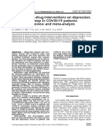 Effects of Non-Drug Interventions On Depression, Anxiety and Sleep in COVID-19 Patients: A Systematic Review and Meta-Analysis