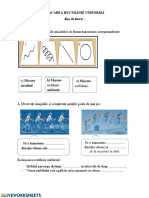 Mișcarea Rectilinie Uniformă - Fișa de Lucru