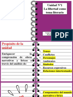 Unidad Nº1 La Libertad Como Tema Literario: Lengua Y Literatura, 1ºmedio Prof:Catalina González