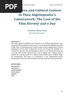 Statistics and Cultural Context in Theo Angelopoulos's Camerawork: The Case of The Film Eternity and A Day