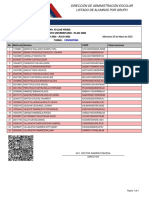 Dirección de Administración Escolar Listado de Alumnos Por Grupo Dirección de Administración Escolar Listado de Alumnos Por Grupo