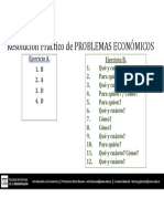 Resolución Práctico de PROBLEMAS ECONÓMICOS: Ejercicio A. 1. B 2. A 3. D 4. D