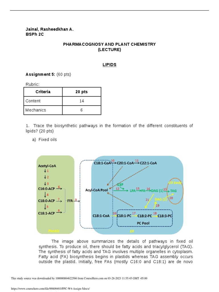 Lipid Biosynthesis and Extraction Methods | PDF | Biosynthesis ...